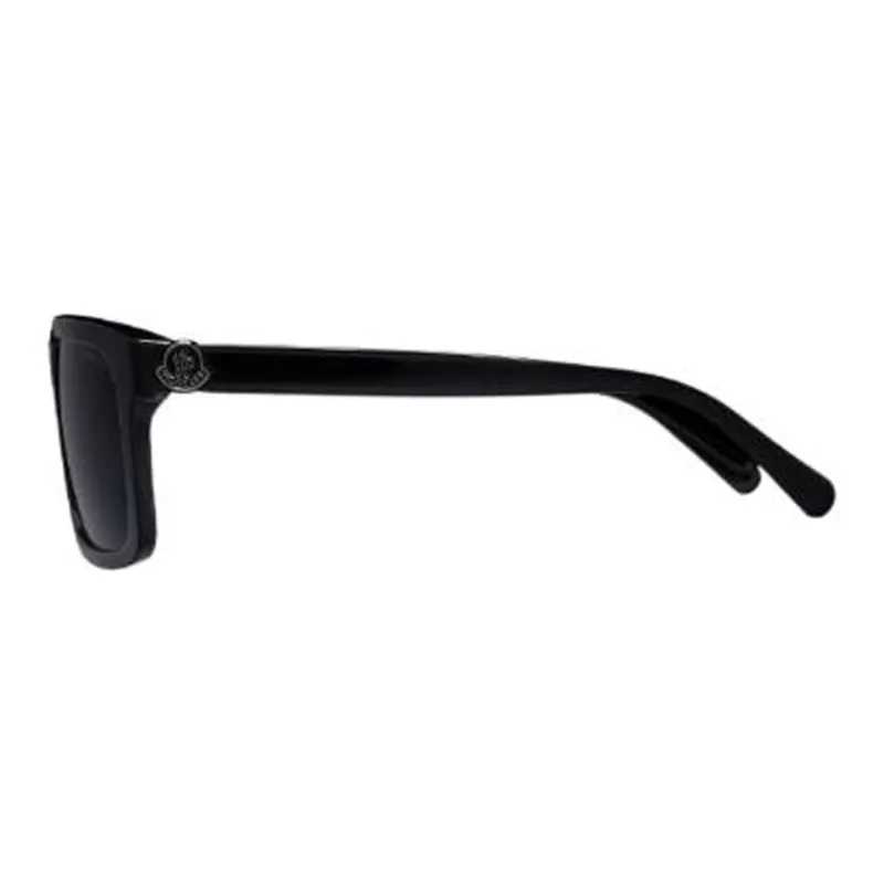 Moncler Acetate Metal Zinc Plated Irregular Shape Sunglasses Men's Black-1
