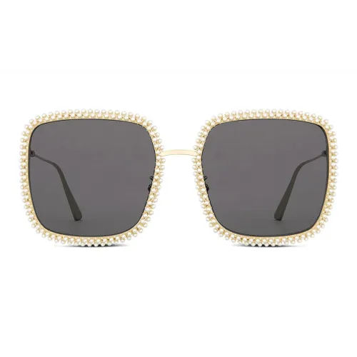 DIOR Square Sunglasses Women's Gold