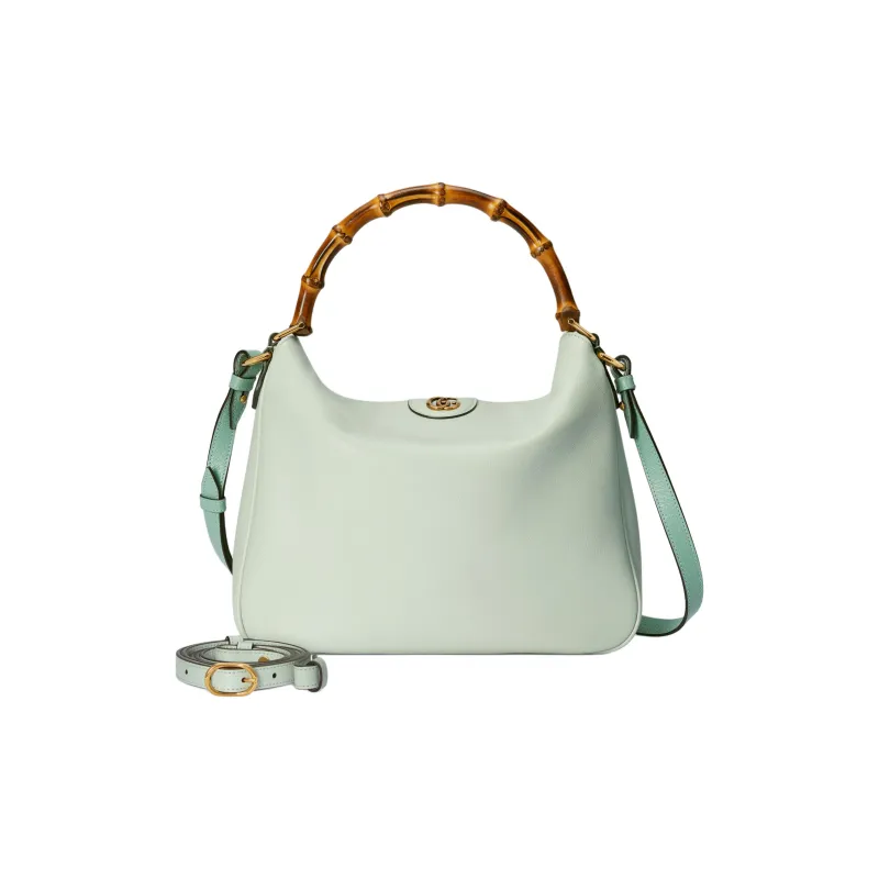 GUCCI Diana Leather Portable Crossbody Bag, Shoulder Bag Medium Size Women's Light Green-1