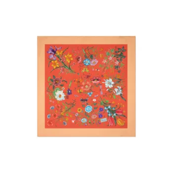 GUCCI Floral Printed Square Scarf