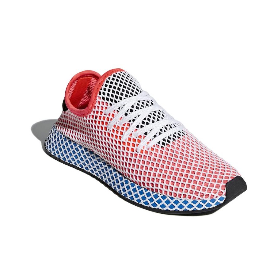 Adidas deerupt blanche et rouge on sale