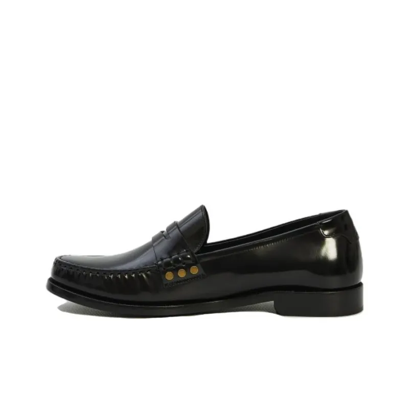 SAINT LAURENT Almond toe Leather Loafers-0