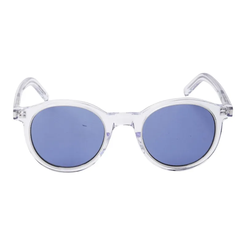 SAINT LAURENT Acetate Oval Sunglasses Unisex Transparent-1