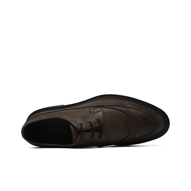 ZUWUDONG Dress Shoes Men Low Top Black/Brown-1