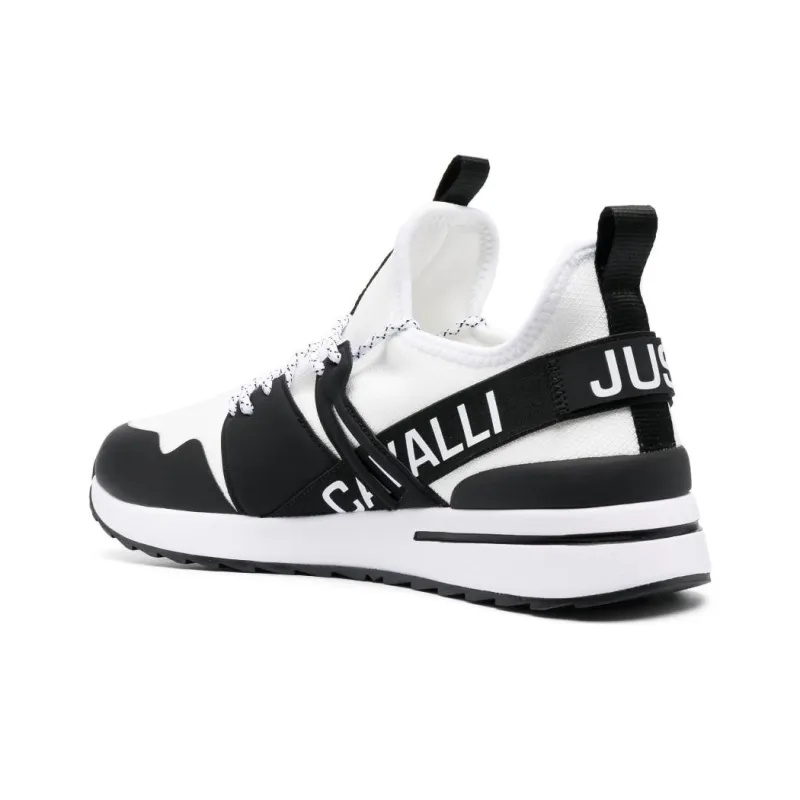 Just Cavalli Logo-strap Mesh Sneakers-3