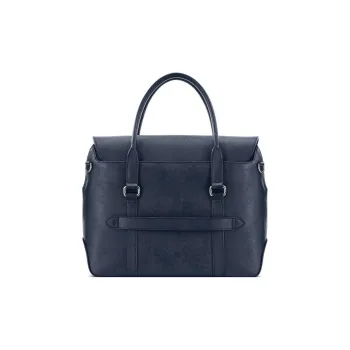 SAMSONITE Saffiano Leather Laptop Bag Shoulder Bag Crossbody Bag Handbag Women's Marine Blue