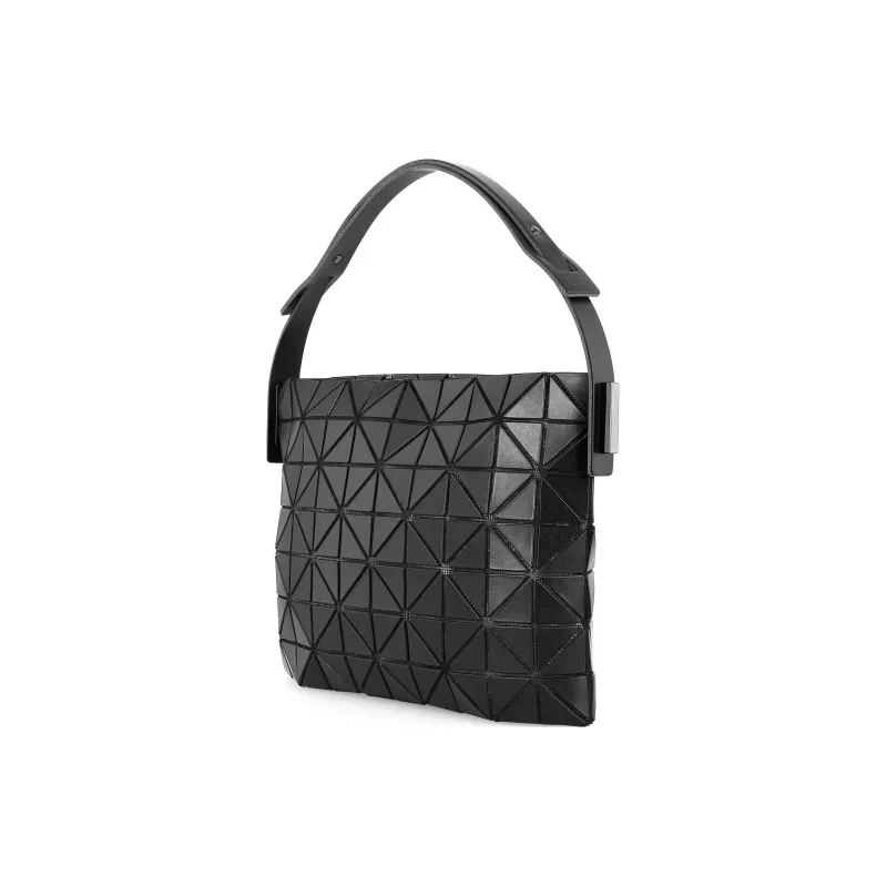 ISSEY MIYAKE Polyvinyl Chloride Resin Baguette Shoulder Bag, Handbag Trumpets Unisex Matte Black-2