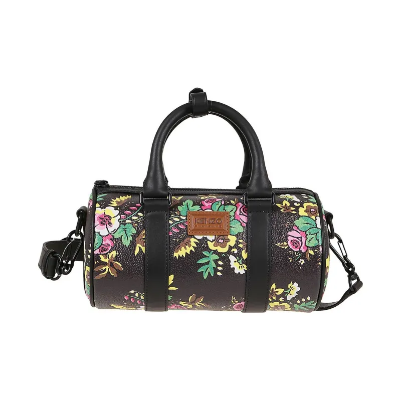 KENZO Canvas Shoulder Bag Crossbody Bag Handbag Mini Women's Black-2