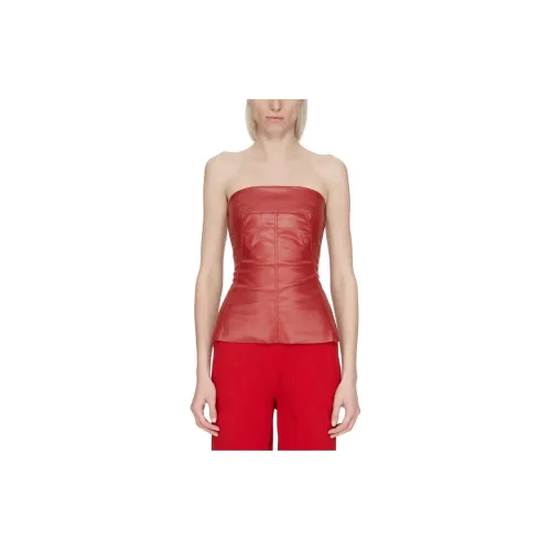 RICK OWENS Strapless Tops Women's Red