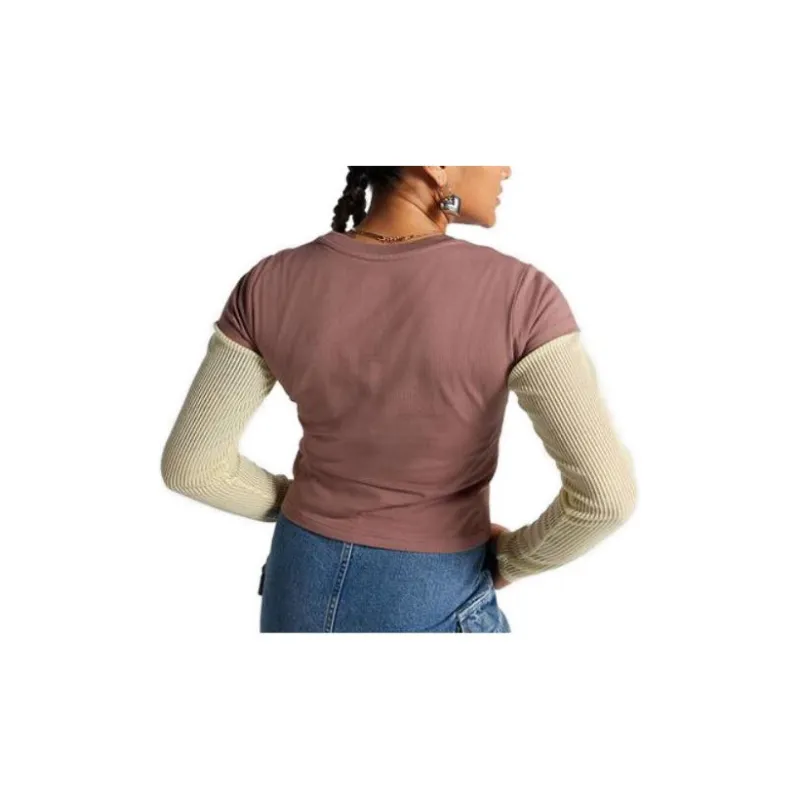 Converse Blooming Skate T-Shirt Women's Red Brown-1