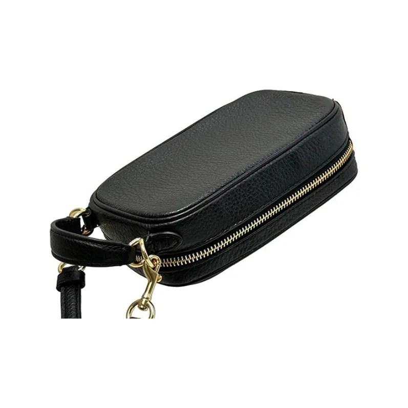 COACH Disney Collaboration Eva Cow Leather Handbag Shoulder Bag Crossbody Bag Small Size Women's Black-4