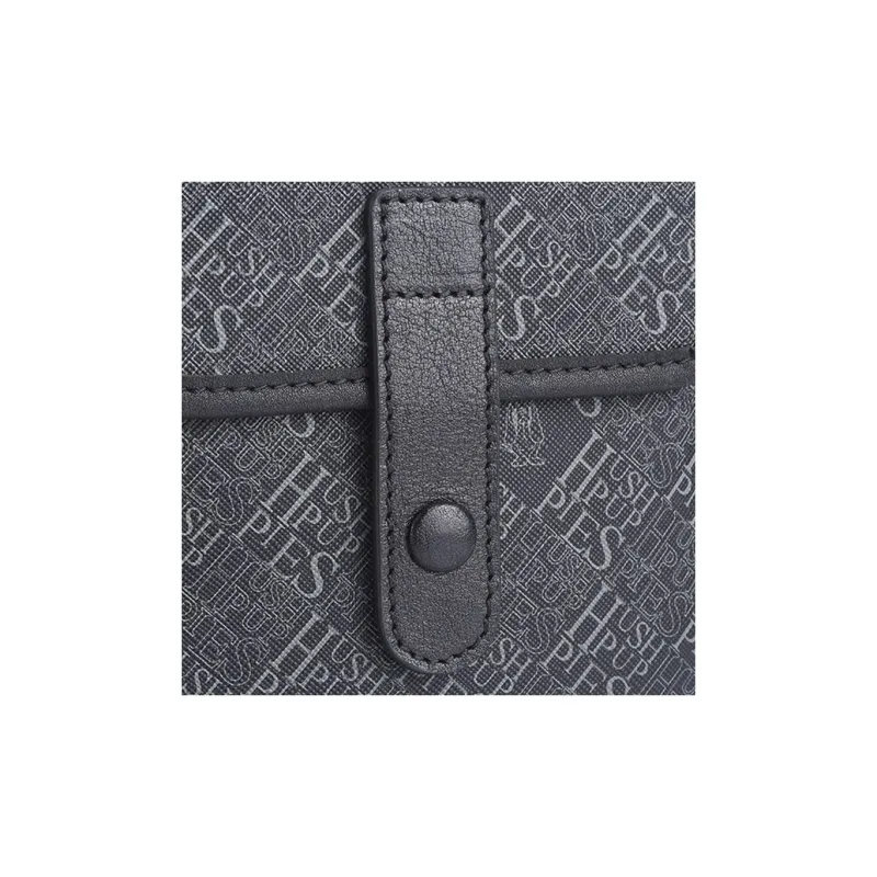 Hush Puppies Cow Leather Small Square Bag, Crossbody Bag, Shoulder Bag Medium Size Men's Black-3