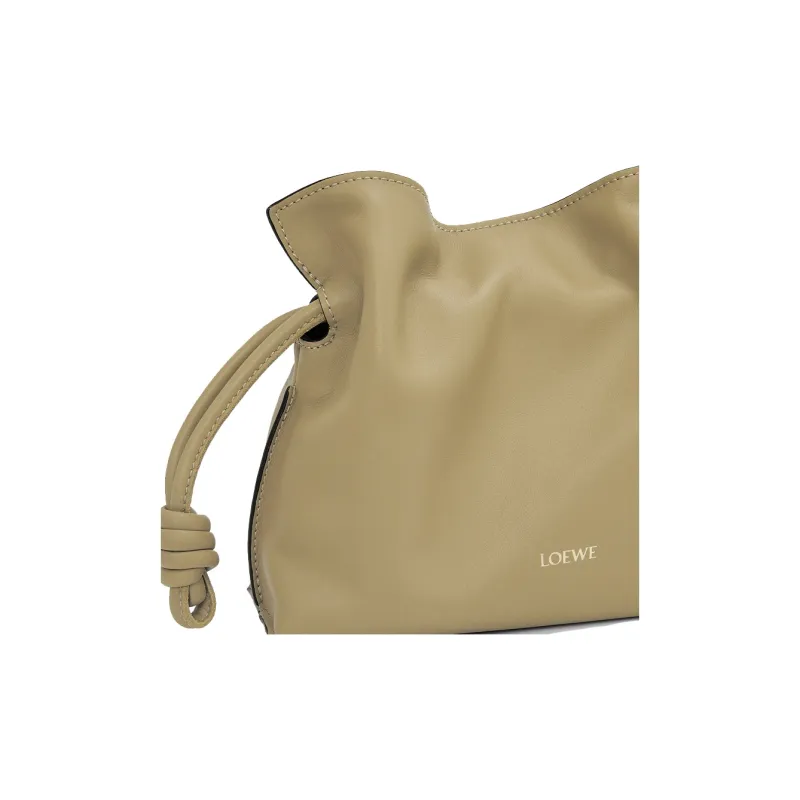 LOEWE Flamenco Nappa Cow Leather One Shoulder Crossbody Clutch Mini Women's Clay Green-5