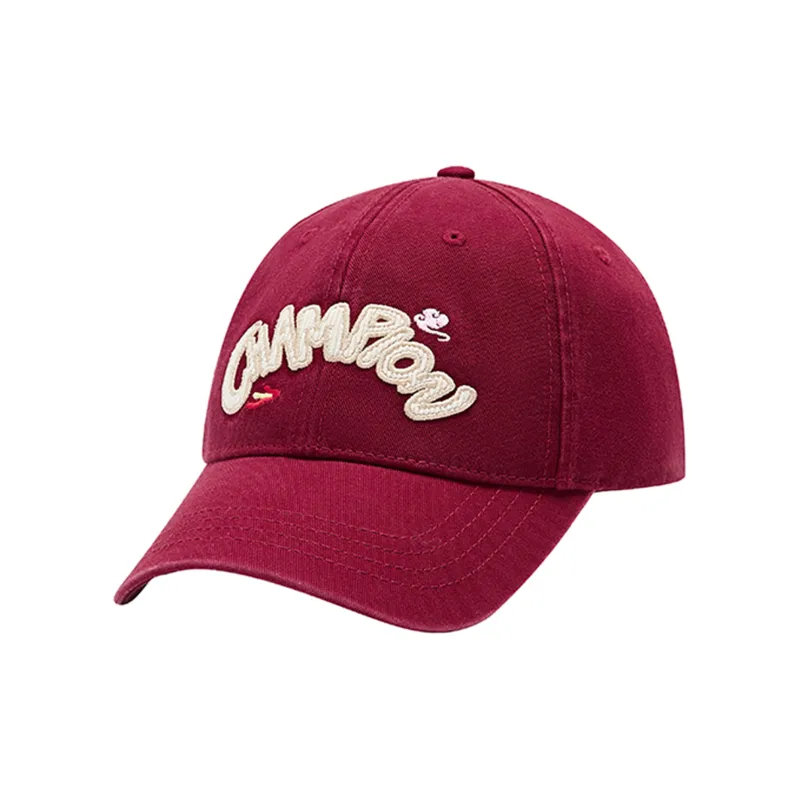 Champion Cotton Baseball Caps Unisex Red-1
