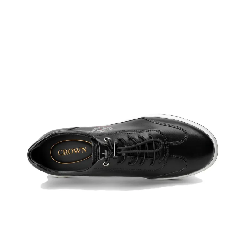 CROWN Low Top Skateboard Shoes Men's Black-3