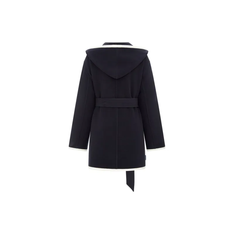 MO&CO Coats Women's Blue Black-1