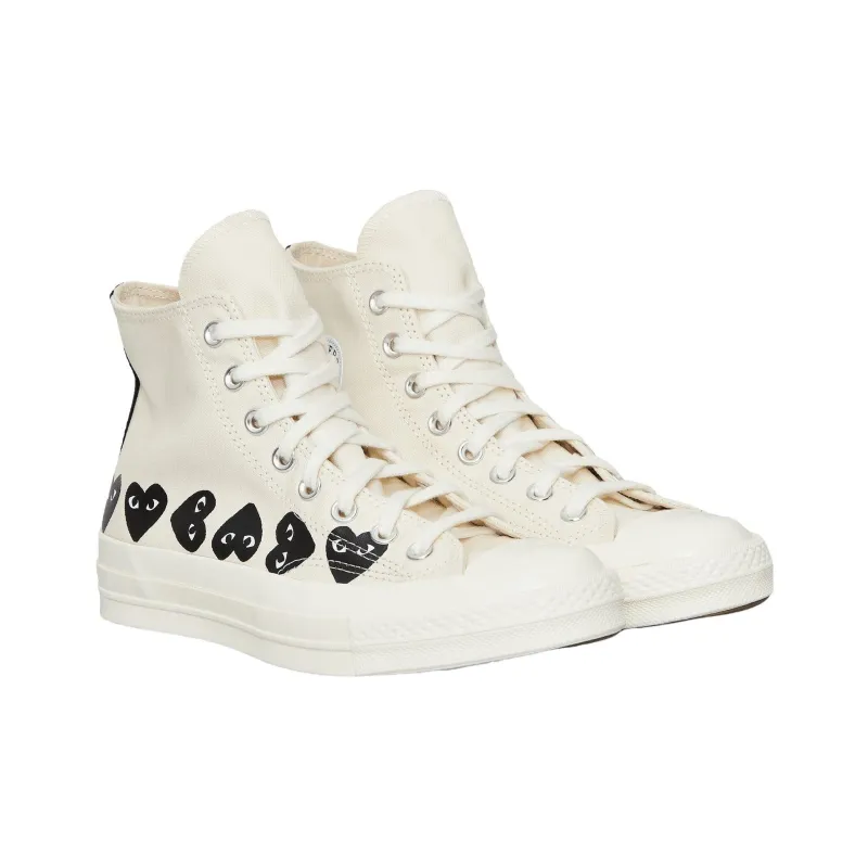 Converse x CDG Play High Top Skateboard Shoes Unisex White-2