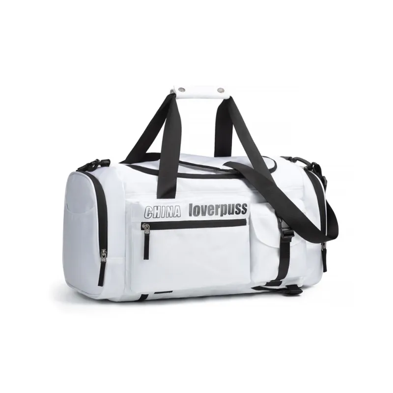 LOVERPUSS Polyester Health Bag Large Size Unisex Black White-2