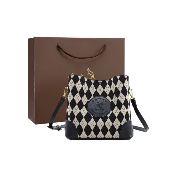 AUGTARLION Artificial Leather Bucket Bags Crossbody Bag Shoulder Bag Medium Size Women's Black
