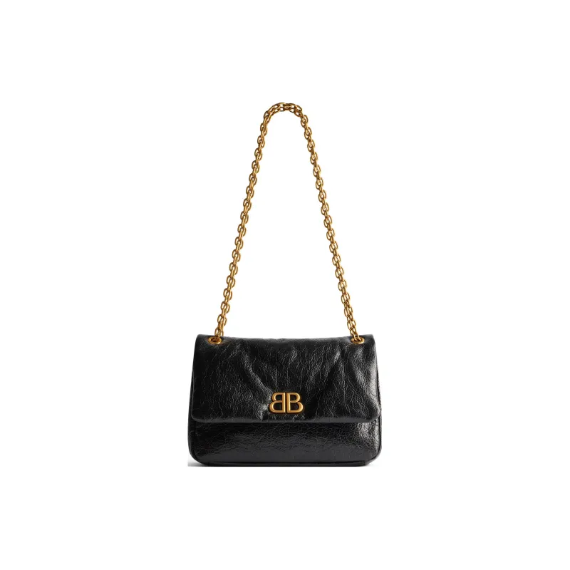 Balenciaga Fine Grained Cow Leather Handbag Shoulder Bag Mini Women's Black-1