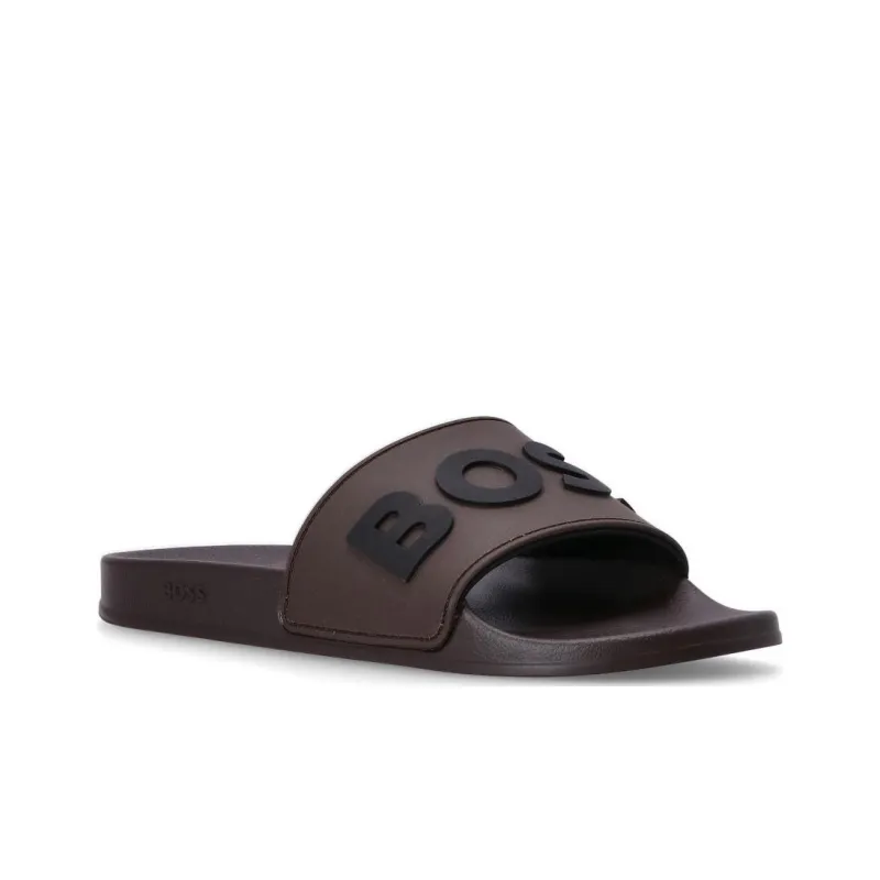 BOSS Kirk Logo-embossed Slides-1