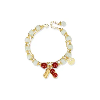 Olampe Bracelets Pale Greenish-White Jade Women's