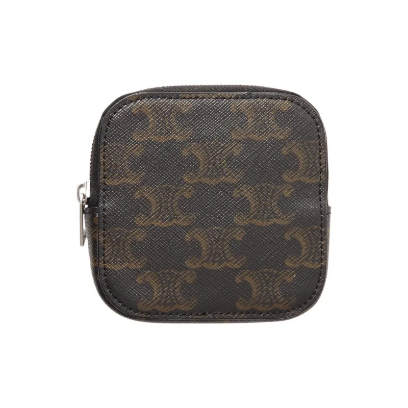 CELINE Triomphe Canvas Wallet Men's Brown-1