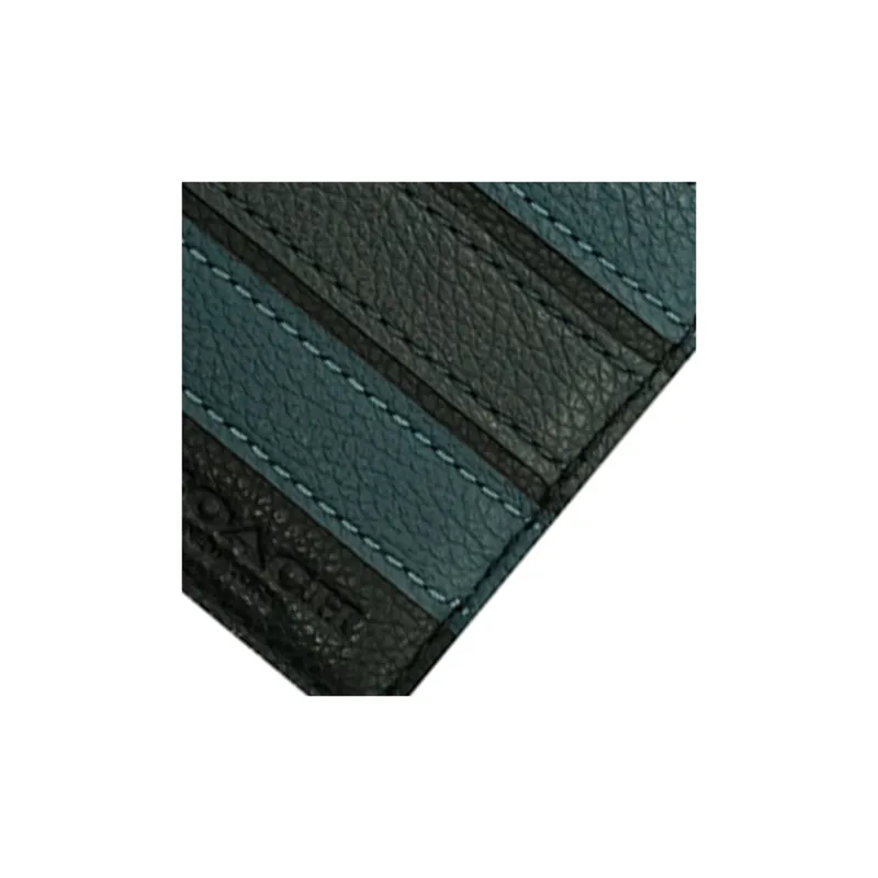 COACH Billfold Wallet Cow Leather Wallet Men's Black/Blue-4