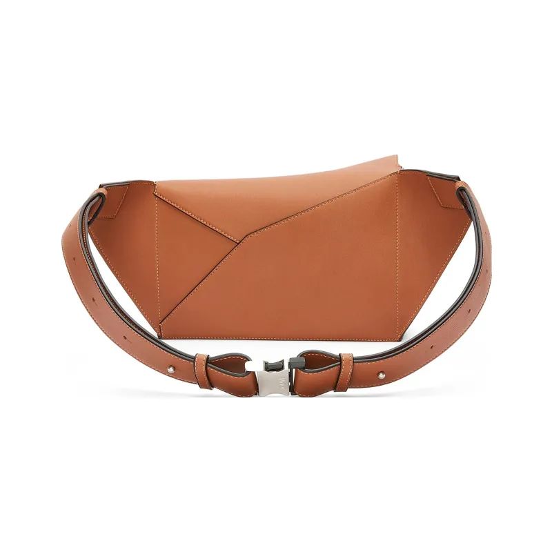 LOEWE Puzzle Cow Leather Fanny Pack Small Size Women's Tan-3