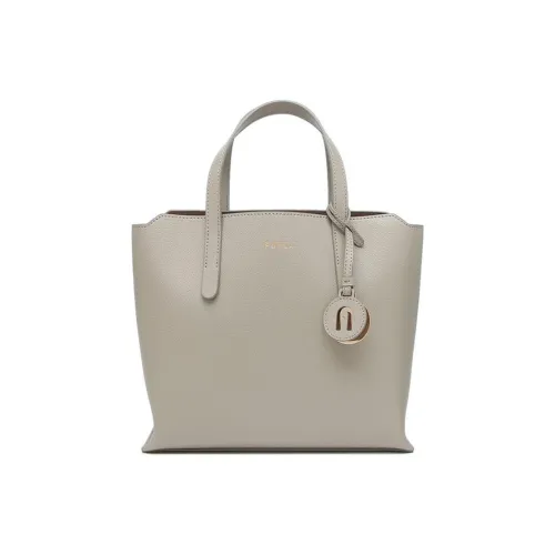 Furla Leather Tote Bag Shopping Bag Handbag Small Size Women's Marble Color