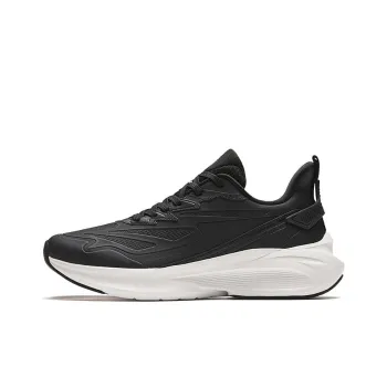 Anta Cushioning Wear Resistant Low Top Running Shoes Men's Black White