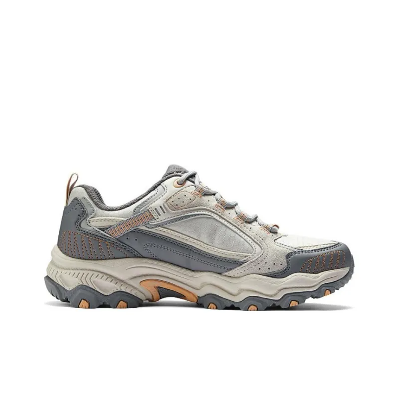 Skechers Anti Slip And Wear Resistant Breathable Low Top Casual Running Shoes Women's Beige Gray-1