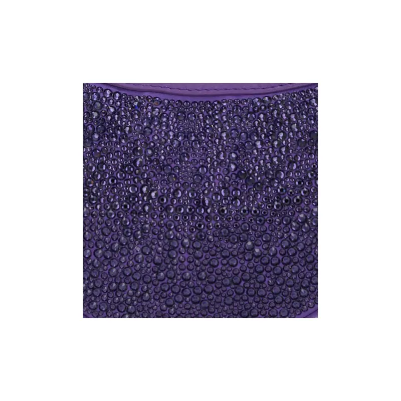 VERSACE La Medusa Satin Fabric One Shoulder Handbags Women's Purple-4