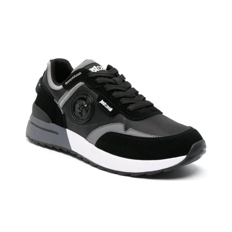 Just Cavalli Logo-patch Panelled Sneakers-2