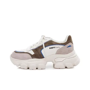 DUMPTY x KENTTI Low-Top Chunky Sneakers Women's White Blue Brown