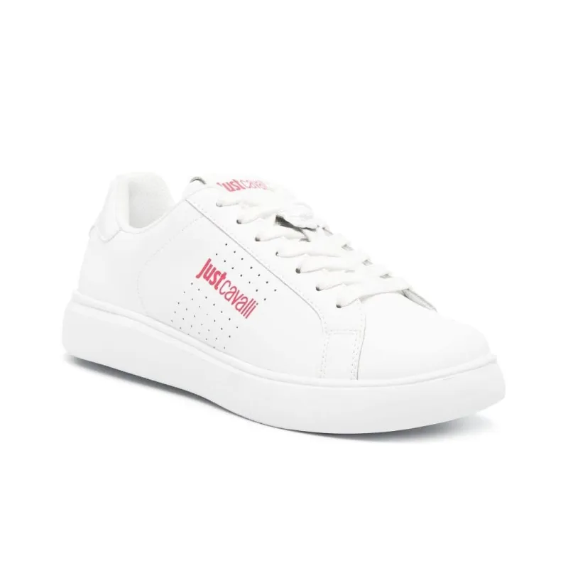 Just Cavalli Tiger Head-logo Leather Sneakers-1