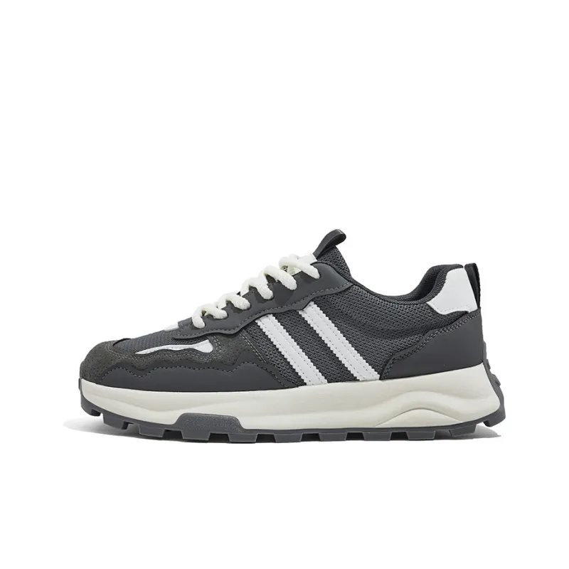 RENBEN Wear-Resistant Breathable Slip-Resistant Mid-Top Chunky Sneakers Men's-0