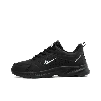 Binary Cushioning Height Increasing Lightweight Slip Resistant Low Top Casual Running Shoes Women's Black
