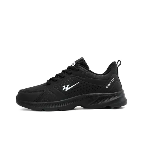 Binary Cushioning Height Increasing Lightweight Slip Resistant Low Top Casual Running Shoes Women's Black