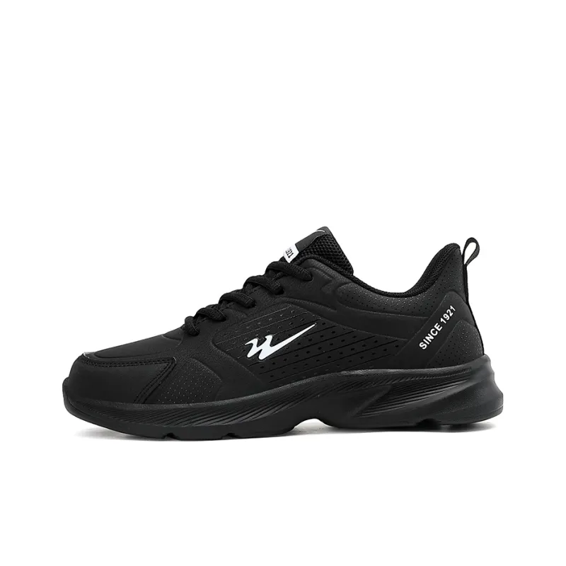 Binary Cushioning Height Increasing Lightweight Slip Resistant Low Top Casual Running Shoes Women's Black-0