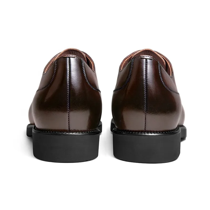 Zuti Business British Calfskin Oxford Shoes Dress Shoes Men's Dark Brown Matte-3
