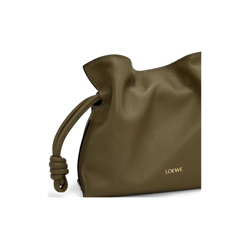 LOEWE Flamenco Nappa Cowhide Shoulder Bag, Crossbody Bag, Handbag Mini Women's Dark Khaki Green-5