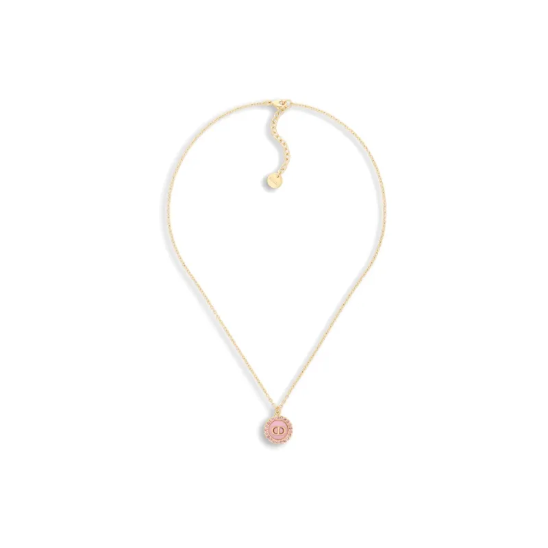 DIOR Crystal, Glass, Metal Necklaces Women's Gold-1