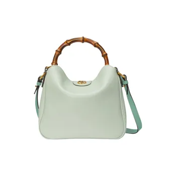 GUCCI Diana Leather Portable Crossbody Bag, Shoulder Bag Small Size Women's Light Green