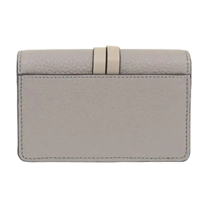 Chloe Alphabet Leather Coin Purse Women's Cashmere Gray-1