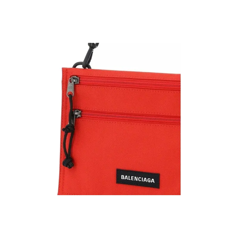 Balenciaga Nylon Shoulder Bag Crossbody Bag Men's Red-4