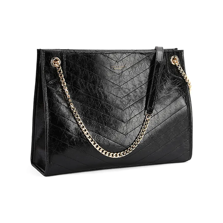 PIERRE CARDIN Cow Leather Tote Bag, Shopping Bag, Shoulder Bag Women's Black/Apricot/Ecru-2