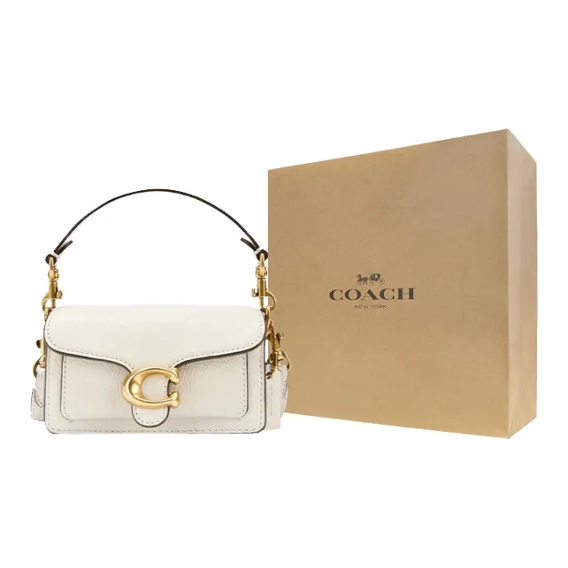 COACH Tabby Cow Leather Crossbody One Shoulder Handbags Small Size Women's Chalk White-6