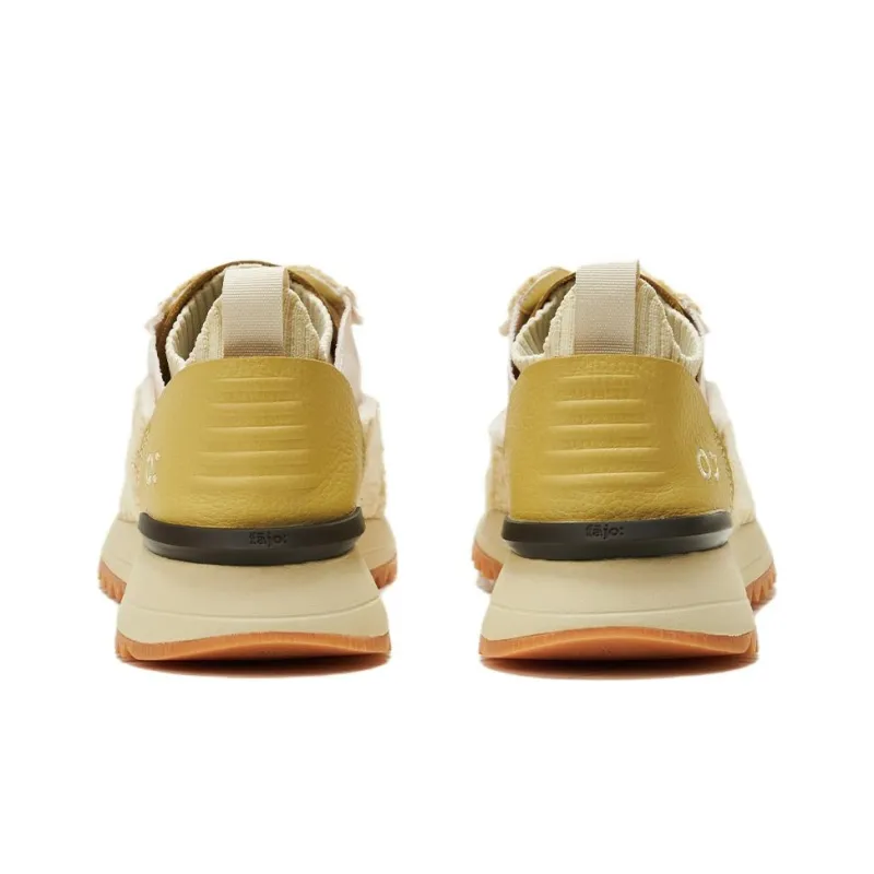 FAJO Height Increasing Low Top Casual Shoes Unisex Yellow-5
