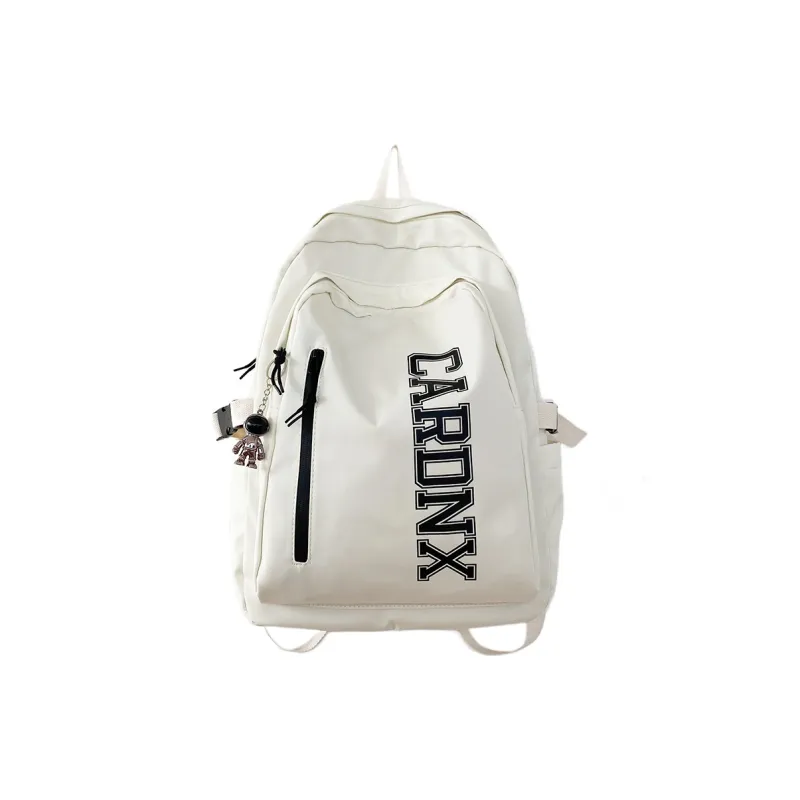 Deli Bear Nylon Backpack Large Size Unisex Black/White/Blue/Red-6
